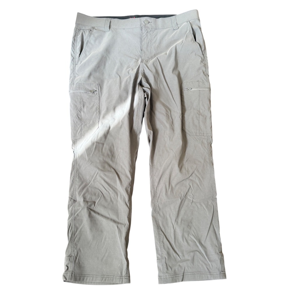 Wrangler Outdoor Cargo Pants 38x29 Gray Stretch Hiking Tactical Utility Gorpcore